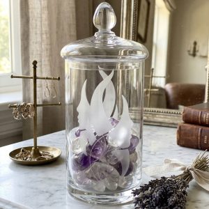 Bocal "Double Regard" en verre gravé