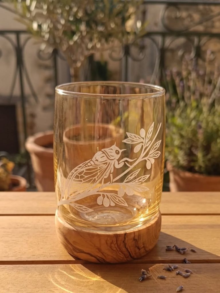 Verre Décamino Création cigale
